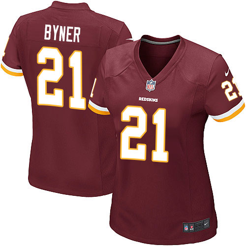 Women's Game Earnest Byner Nike Jersey Burgundy Red Home - #21 NFL Washington Redskins